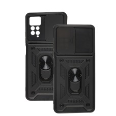 Чохол для Xiaomi Redmi Note 11 Pro Serge Ring Armor ударостійкий чорний