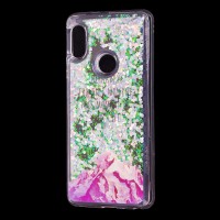 Чохол для Xiaomi Redmi Note 6 Pro Блискучі вода Fashion "Happy"
