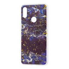Чохол для Xiaomi Redmi Note 7 Art confetti "мармур синій"