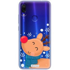 Чохол для Xiaomi Redmi Note 7 MixСase новий рік олень у шалику