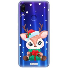 Чохол для Xiaomi Redmi Note 7 MixСase новий рік оленя з подарунком