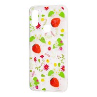 Чохол для Xiaomi Redmi Note 7 силікон 3D "полуниця"