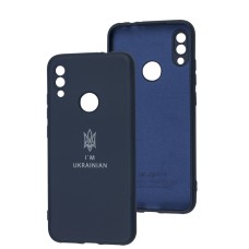 Чохол для Xiaomi Redmi Note 7 Silicone Full Тризуб синій