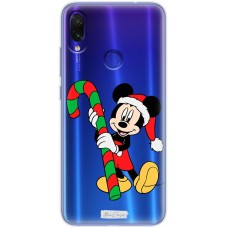 Чохол для Xiaomi Redmi Note 7 MixСase новий рік міккі з палицею