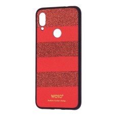 Чохол для Xiaomi Redmi Note 7 woto з блискітками червоний