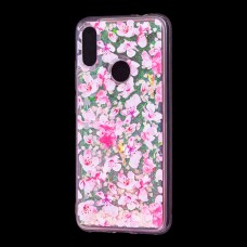 Чохол для Xiaomi Redmi Note 7 Блискучі вода рожевий "рожеві квіти"
