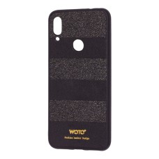 Чохол для Xiaomi Redmi Note 7 woto з блискітками чорний