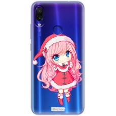 Чохол для Xiaomi Redmi Note 7 MixСase новий рік маленька снігурочка