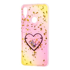 Чохол для Xiaomi Redmi Note 7 Multi confetti жовтий "Серце"