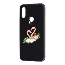 Чохол для Xiaomi Redmi Note 7 glass print "фламінго"