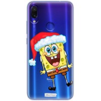 Чохол для Xiaomi Redmi Note 7 MixСase новий рік губка боб
