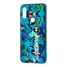 Чохол для Xiaomi Redmi Note 7 glass print "Supreme" кольоровий