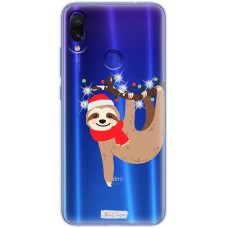 Чохол для Xiaomi Redmi Note 7 MixСase зі стразами гірлянда лінивець
