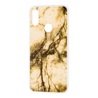 Чохол для Xiaomi Redmi Note 7 мармур бежевий з цукерки