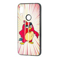 Чохол для Xiaomi Redmi Note 7 glass "Angry Birds" Red