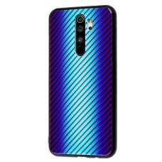 Чохол для Xiaomi Redmi Note 8 Pro Carbon Gradient Hologram "блакитний"
