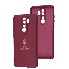 Чохол для Xiaomi Redmi Note 8 Pro Full Premium Тризуб бордовий / marsala
