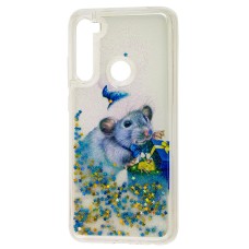 Чохол для Xiaomi Redmi Note 8 Блискучі вода "mouse новорічний"