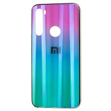 Чохол для Xiaomi Redmi Note 8 Aurora з лого рожево-бірюзовий.