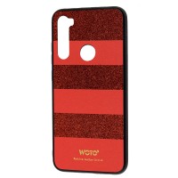 Чохол для Xiaomi Redmi Note 8 woto з блискітками червоний
