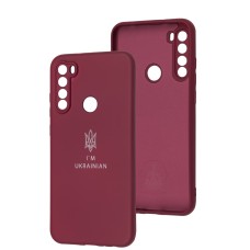 Чохол для Xiaomi Redmi Note 8T Full Premium Тризуб бордовий / marsala