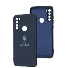 Чохол для Xiaomi Redmi Note 8T Silicone Full Тризуб синій