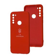 Чохол для Xiaomi Redmi Note 8T Silicone Full Тризуб червоний