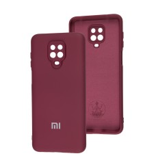 Чохол Xiaomi Redmi Note 9s / 9 Pro Silicone Full camera бордовий / marsala