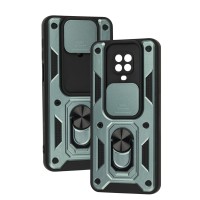 Чохол для Xiaomi Redmi Note 9s / 9 Pro Serge Ring Armor ударостійкий зелений