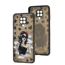 Чохол для Xiaomi Redmi Note 9s / 9 Pro Wave Cartoon black dress