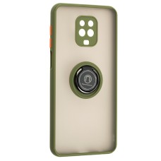 Чохол для Xiaomi Redmi Note 9s / 9 Pro LikGus Edging Ring хакі