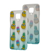 Чохол для Xiaomi Redmi Note 9s / 9 Pro Wave Sweet white / turquoise / pineapple