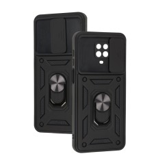Чохол Xiaomi Redmi Note 9s/9 Pro Serge Ring Armor Defence ударостійкий чорний