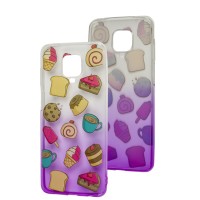 Чохол для Xiaomi Redmi Note 9s / 9 Pro Wave Sweet white / purple / cake