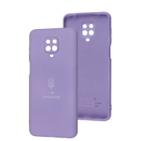 Чохол для Xiaomi Redmi Note 9s/9 Pro Silicone Full Тризуб лавандовий