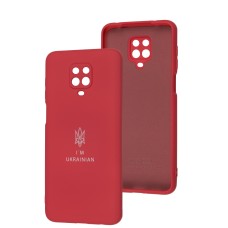 Чохол для Xiaomi Redmi 9s/9 Pro Silicone Full Тризуб бордовий / rose red