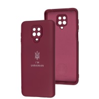 Чохол Xiaomi Redmi Note 9s/9 Pro Full Premium Тризуб бордовий / marsala