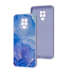 Чохол для Xiaomi Redmi Note 9s / Note 9 Pro Marble Clouds blue