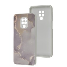 Чохол для Xiaomi Redmi Note 9s / Note 9 Pro Marble Clouds gray