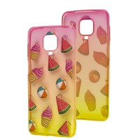 Чохол для Xiaomi Redmi Note 9s / 9 Pro Wave Sweet red/ yellow / watermelon