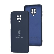 Чохол Xiaomi Redmi Note 9s/9 Pro Silicone Full Тризуб синій