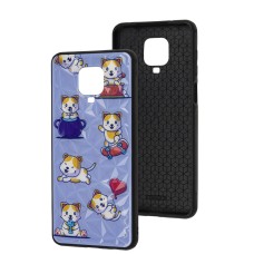 Чохол для Xiaomi Redmi Note 9s/9 Pro/Pro Max Wave Majesty pretty kittens / light purp