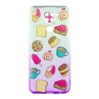 Чохол для Xiaomi Redmi Note 9 Wave Sweet white / purple / cake