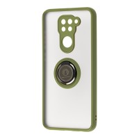 Чохол для Xiaomi Redmi Note 9 LikGus Edging Ring зелений