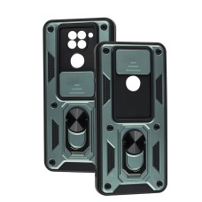 Чохол для Xiaomi Redmi Note 9 Serge Ring Armor ударостійкий зелений