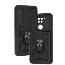 Чохол для Xiaomi Redmi Note 9 Serge Ring Armor Defence ударостійкий чорний