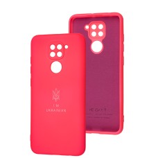 Чохол для Xiaomi Redmi Note 9 Silicone Full Тризуб розовий / barbie pink