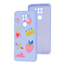 Чохол для Xiaomi Redmi Note 9 Wave Fancy lifestyle / light purple