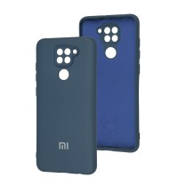 Чохол для Xiaomi Redmi Note 9 Silicone Full camera navy blue