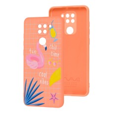 Чохол для Xiaomi Redmi Note 9 Wave Fancy summer mood / peach